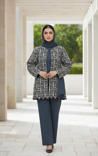 کت مخمل سوزن دوزی